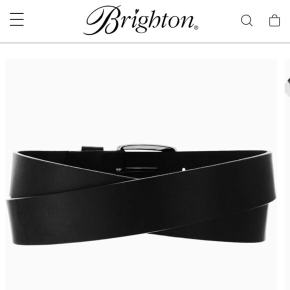 Black Men’s Brighton Leather Belt - Picture 11 of 11